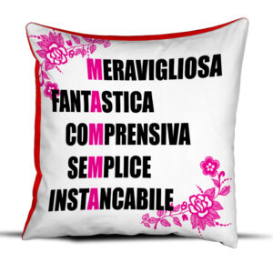 Idea Regalo Cuscino Festa della Mamma – MAMMA Acronym