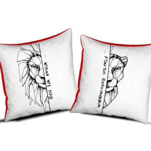 Idea Regalo Cuscino San Valentino – Set Coppia “Parte Selvaggia” Amore Istintivo