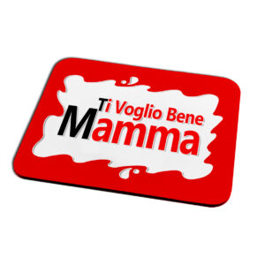 Tappetino Mouse per la Mamma “Ti Voglio Bene Mamma” – Design Rosso e Bianco